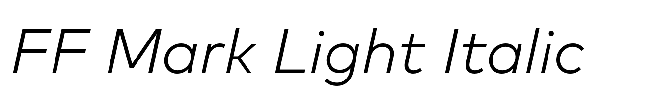 FF Mark Light Italic